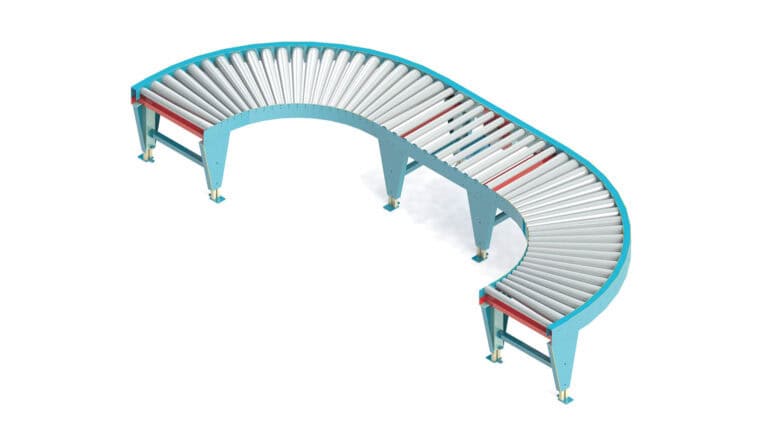 Curved-roller-conveyor