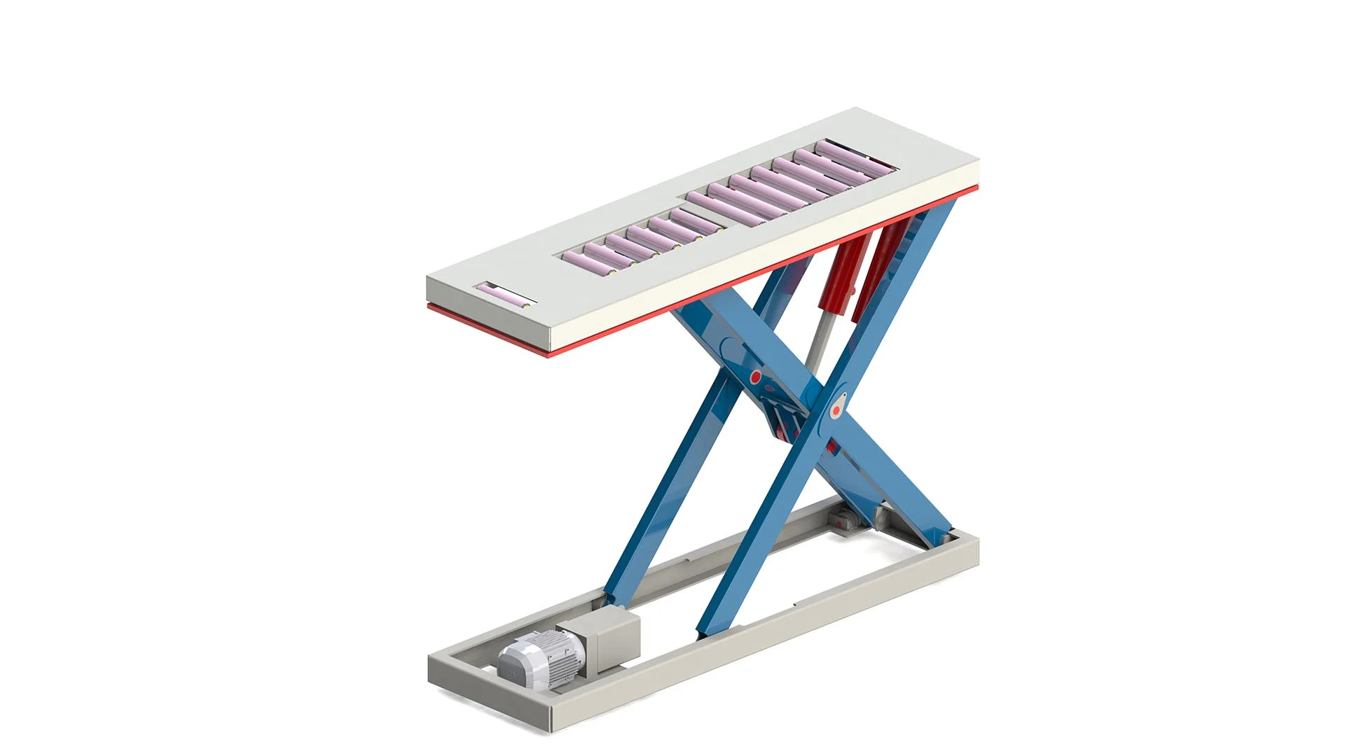 scissor-lift with-roller-conveyor